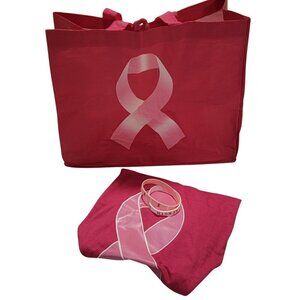 Pink Ribbon Breast Cancer 12 Piece Collection Tee Shrt Bracelets